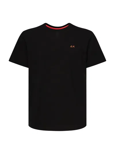 Sun 68 T-shirt With Logo In Black