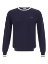 Sun 68 Tipped Crew-neck Sweater In Blue