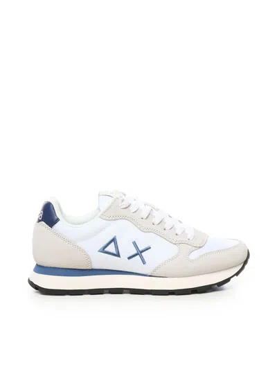 Sun 68 Tom Solid Sneakers In White, Blue