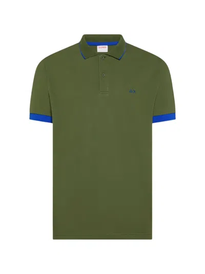 Sun 68 Trim Polo Shirt In Blue