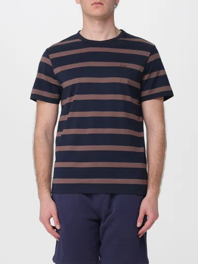 Sun 68 T-shirt Sun68 Men Color Blue In Brown