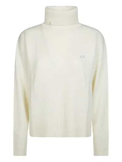 Sun 68 Turtle-neck Sweater In Neutral