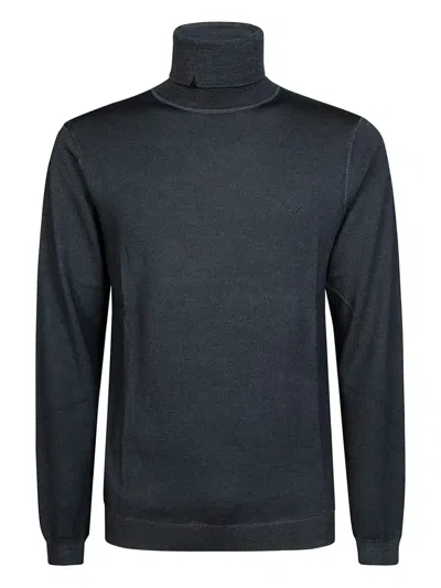 Sun 68 Turtle Plain Sweater In Blue