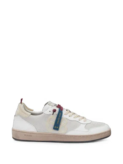Sun 68 Urban Basket 1968 Panelled Sneakers In White