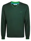Sun 68 V Neck Double Rib In Green