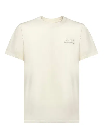 Sun 68 Vintage Cotton T-shirt In Neutral