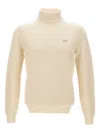 Sun 68 Waffle-knit Turtleneck Sweater In Neutral