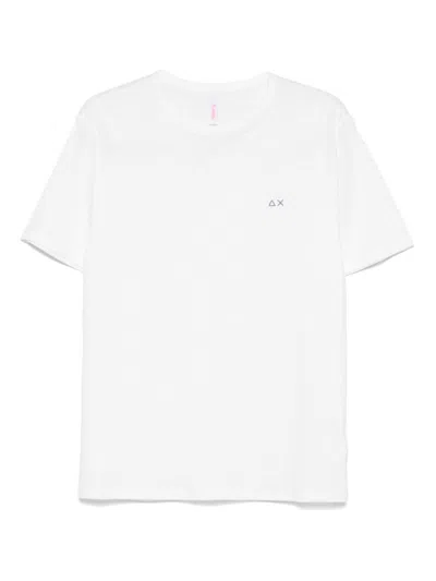 SUN 68 WHITE T-SHIRT WITH LOGO