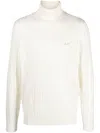 Sun 68 Logo-embroidered Cable-knit Jumper In White