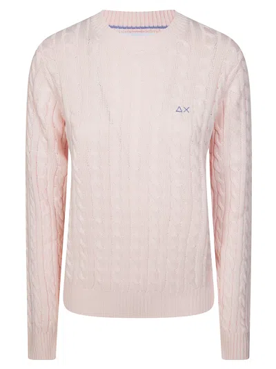 Sun 68 Women's Mini Cable Knit Sweater In Rosa