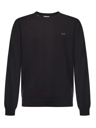 Sun 68 Wool Blend Sweater In Black