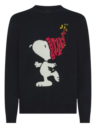 Sun 68 X Peanuts Sweater In Blue