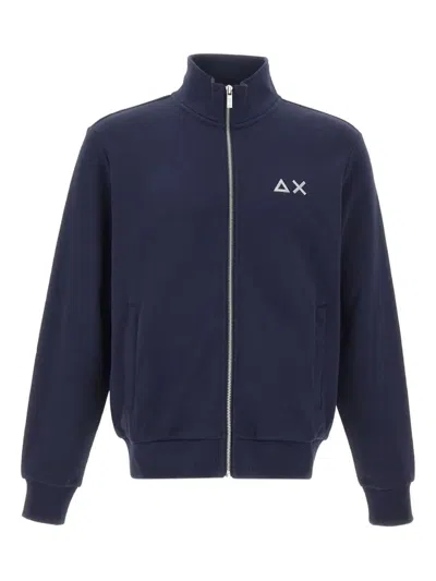 SUN 68 ZIP EMBROIDERED SWEATSHIRT