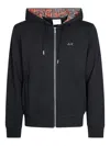 Sun 68 Zip-up Hoodie In Black