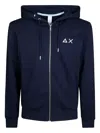 Sun 68 Zip-up Hoodie In Blue