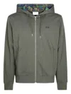 Sun 68 Zip Hoodie With Contrasting Fabric In Green