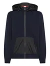 Sun 68 Zipped Hoodie In Blue