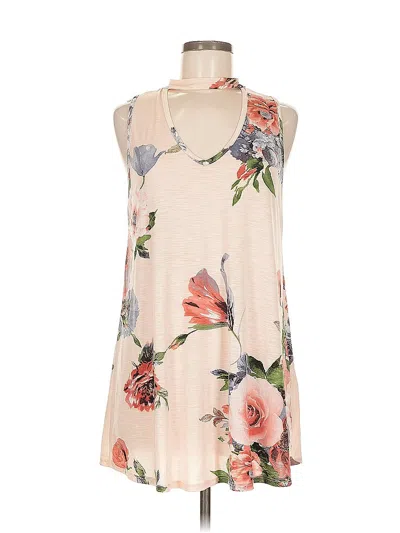 Pre-owned Sun & Moon Sleeveless Top Ivory Halter Neckline Tops In White