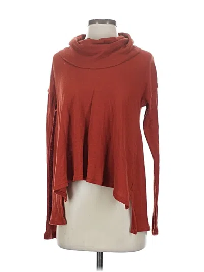 Pre-owned Sun And Shadow Long Sleeve Turtleneck In Red