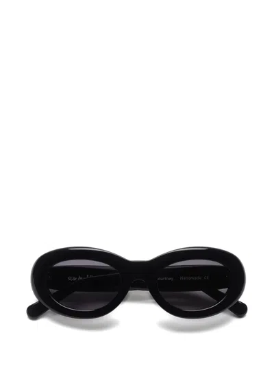 Sun Buddies Courtney Oval-frame Sunglasses In Black
