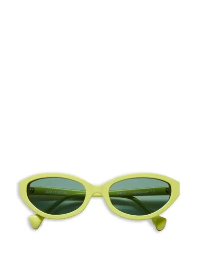 Sun Buddies Kerry Cat-eye Frame Sunglasses In Green