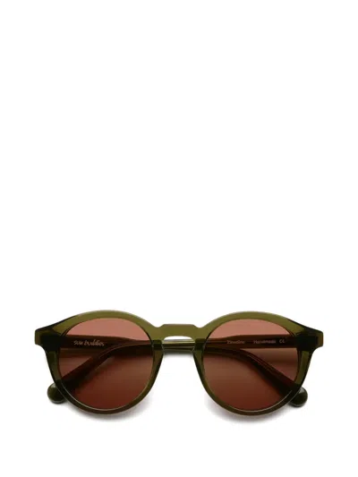 Sun Buddies Zinedine Round-frame Sunglasses In Green
