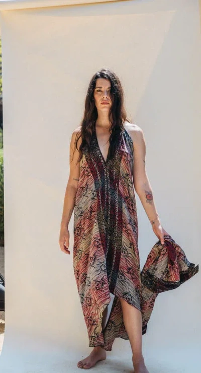 Sun Child Classic Silk Dress Burke In Multi