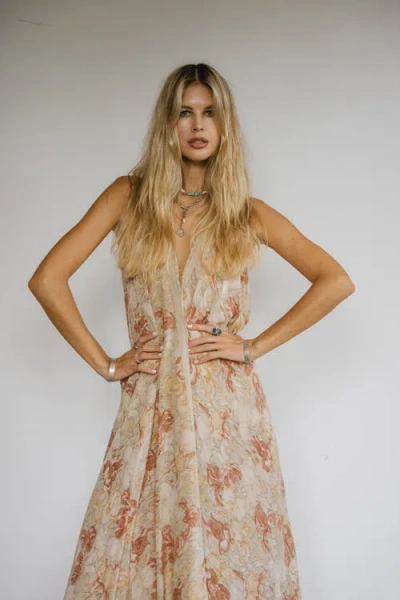 Sun Child Classic Silk Dress Cream In Neutral