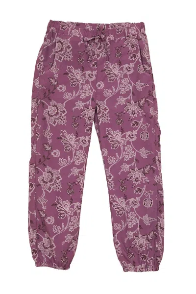 Sun Child Kid's Meknes Paisley Pants In Burgundy In Purple