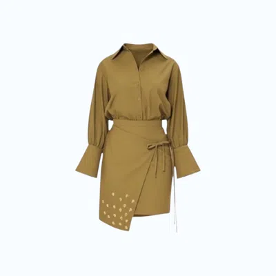 Sun Culture Katness Set In Olive Green