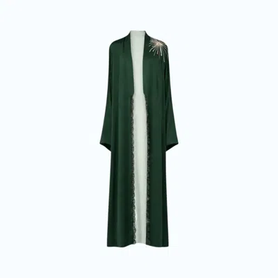Sun Culture Women's Layali Kimono In Emerald Green