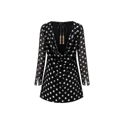 Sun Culture Women's Pool Side Mini Dress In Black Polka
