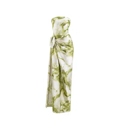 Sun Culture Women's Sun Wrap Scarf Set In Green