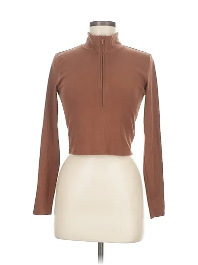 Pre-owned Sun-deh Long Sleeve Turtleneck In Brown