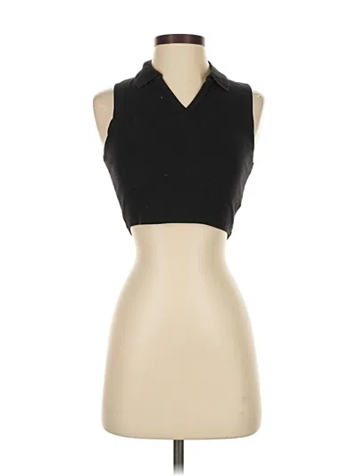 Pre-owned Sun-deh Tank Top Black Halter Neckline Tops