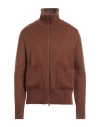 Sun House Man Cardigan Brown Size 42 Acrylic, Merino Wool, Polyamide