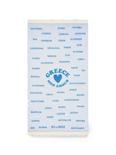 Sun Of A Beach Fringed Beach Towel In Blue