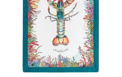 Sun Of A Beach Men's Lobster Signature Beach Towel In Teal