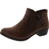 Sun + Stone Abby Womens Padded Insole Block Heel Ankle Boots In Brown