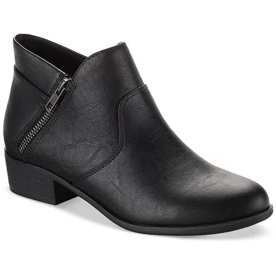 Sun + Stone Women's Adelinee Double Zip Ankle Booties, Created For Macy's In Black