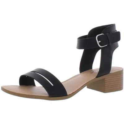 Sun + Stone Alecta Womens Faux Leather Ankle Strap Strappy Sandals In Multi