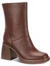 SUN + STONE ALEENN WOMENS STACKED ROUND TOE MID-CALF BOOTS