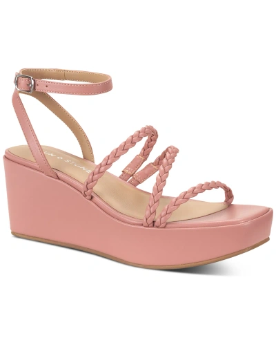 Sun + Stone Women's Alyssaa Ankle-strap Platform Wedge Sandals, Created For Macy's In Peony