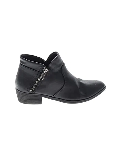 Pre-owned Sun + Stone Ankle Boots In Black