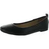 Sun + Stone Avvery Womens Padded Insole Faux Leather Ballet Flats In Black
