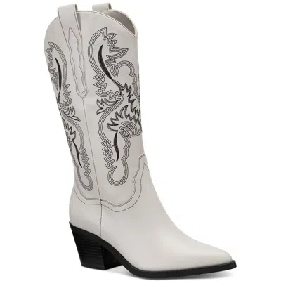 Sun + Stone Bernarrd Womens Faux Leather Pull On Cowboy, Western Boots In Multi