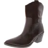 Sun + Stone Biancaa Womens Faux Leather Ankle Cowboy, Western Boots In Multi
