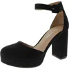 Sun + Stone Birdey Womens Comfort Insole Round Toe Platform Heels In Black