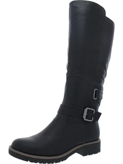 Sun + Stone Blakelyy Womens Faux Leather Buckle Knee-high Boots In Multi