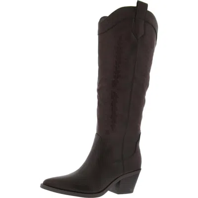 Sun + Stone Bodhiii Womens Zipper Faux Leather Cowboy, Western Boots